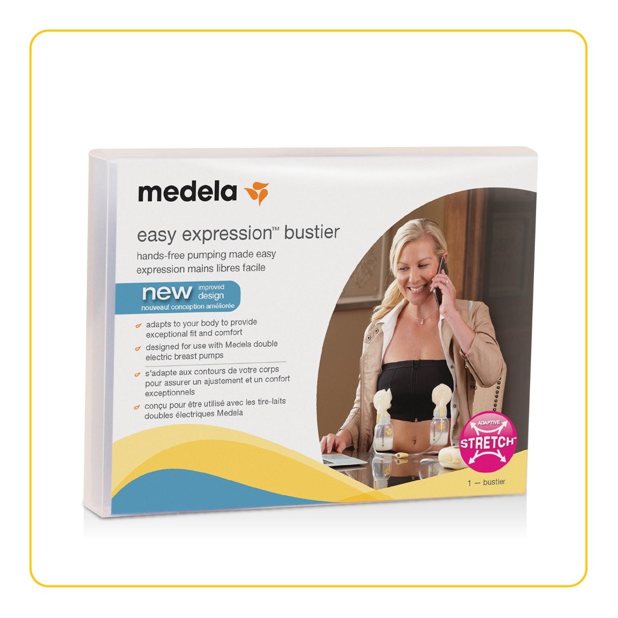 Medela Easy Expression Hands-Free Pumping Bustier - Comfortable Nursing Bra for Breastfeeding Moms - Perfect for Work, Travel & On-the-Go Pumping