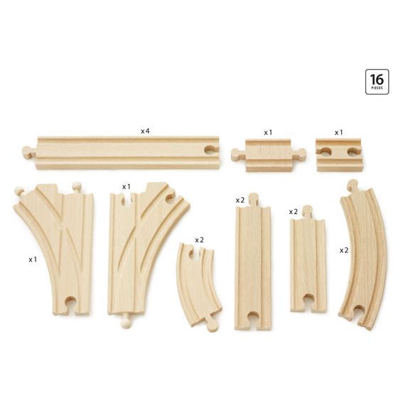 Brio Expansion Intermediate Pack - Compatible with Brio Railway System - Perfect for Kids' Wooden Train Tracks & Playroom Adventures