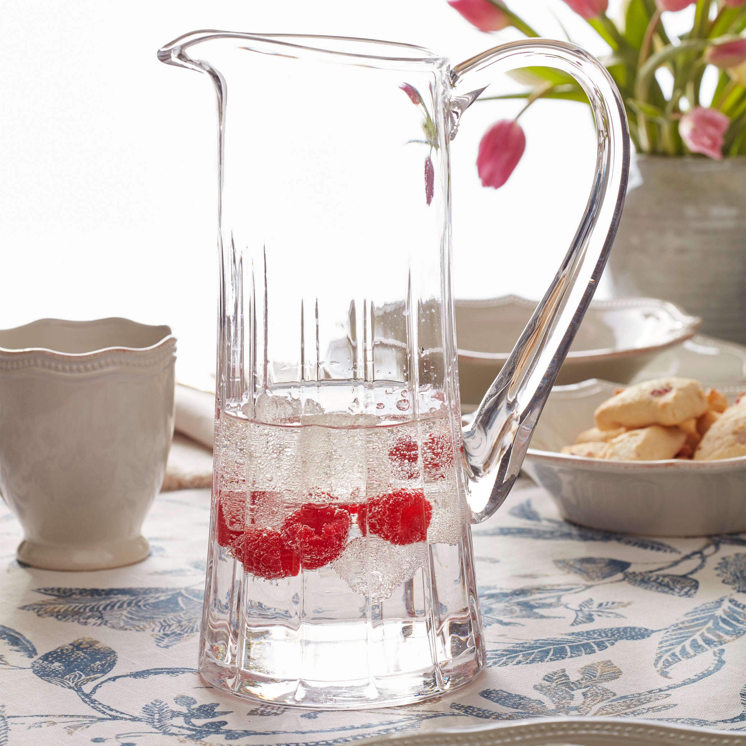 French Glass Pear Pitcher - Elegant Water & Juice Carafe for Dining, Entertaining & Home Decor | Perfect for Parties, Weddings & Everyday Use