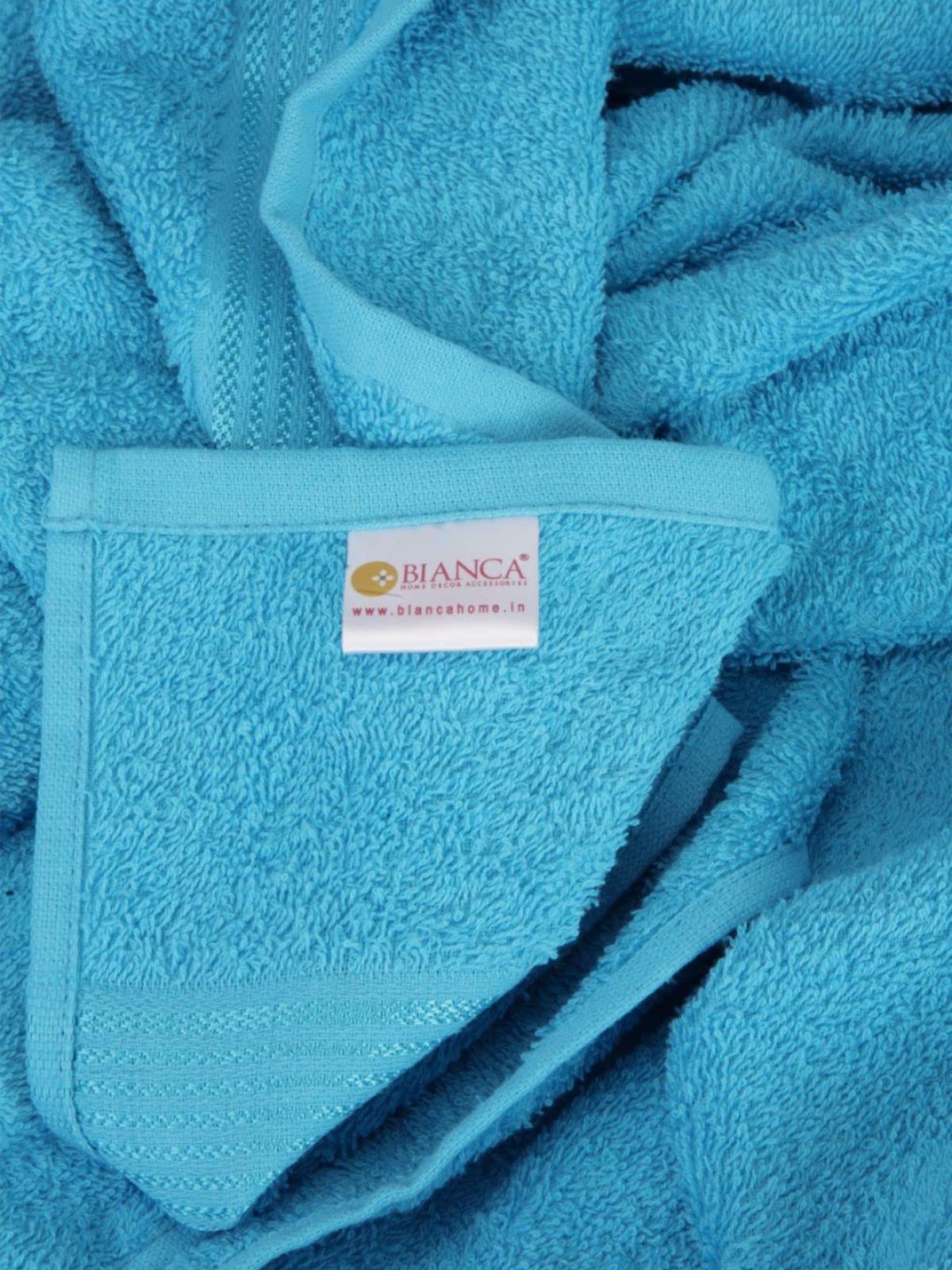 KOPA Quick Dry 100% Cotton Soft Terry Bath Towels - 4 Pack Face Towels for Men, Women & Kids | Super Absorbent, Lightweight, Odor Free | Perfect for Gym, Travel, Spa & Daily Use (Turquoise)