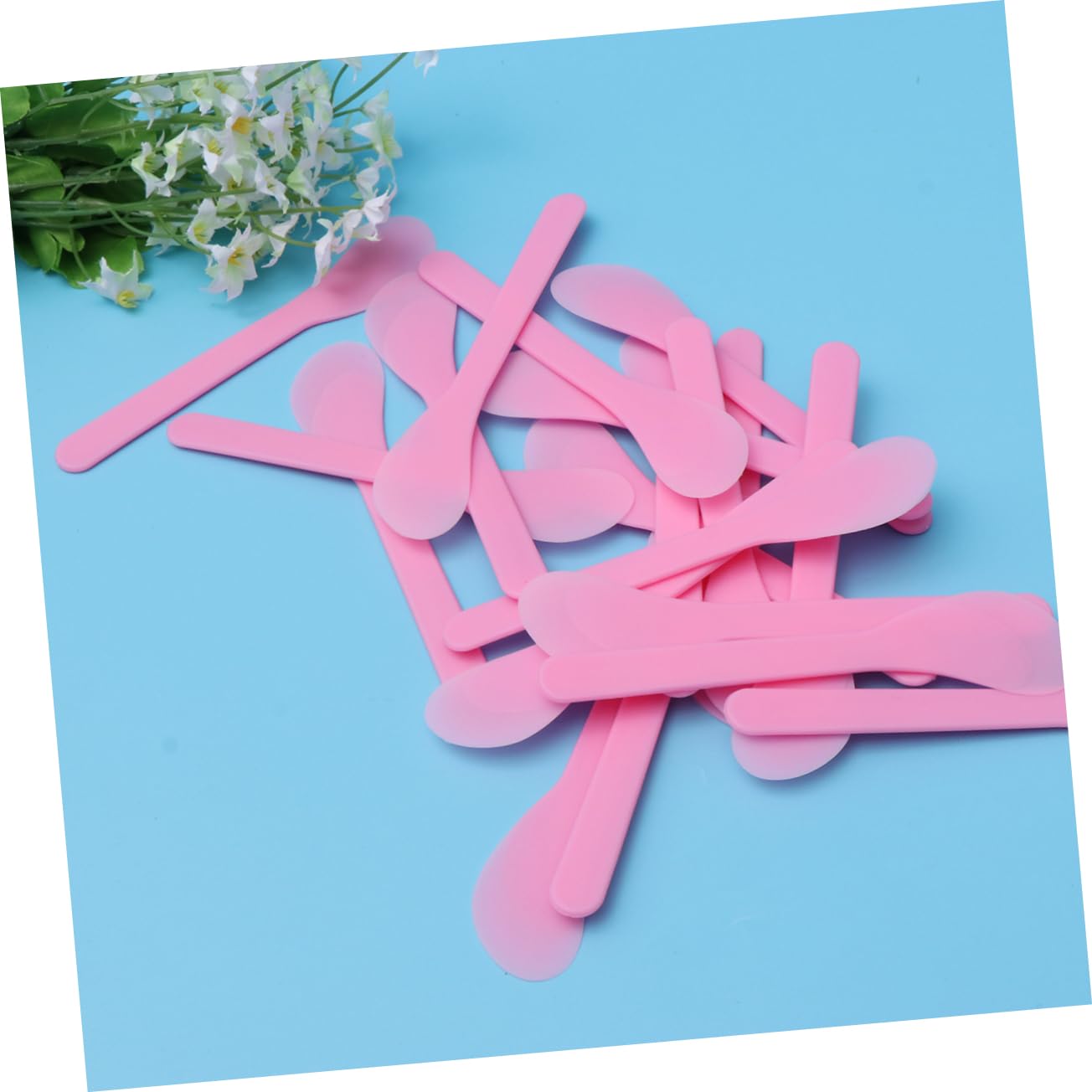 100pcs Pink Cosmetic Spatulas - Reusable Makeup Spatula Tools for Creams, Lotions & Skincare - Perfect for DIY Beauty, Salon & Home Use