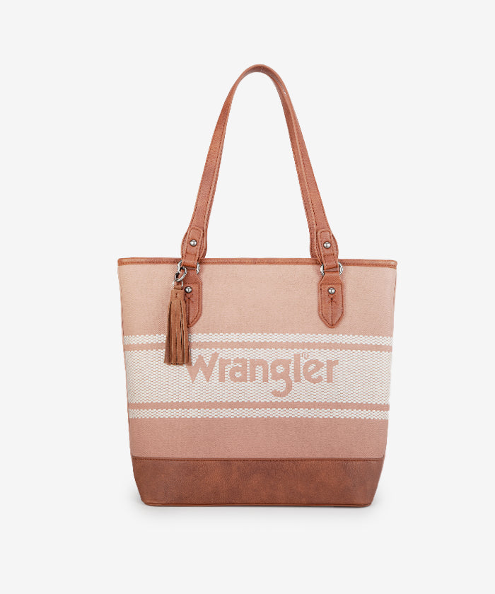Wrangler Embroidered Canvas Tote Bag for Women - Durable & Stylish Shopping, Beach & Travel Tote - Perfect for Work, Gym & Daily Use