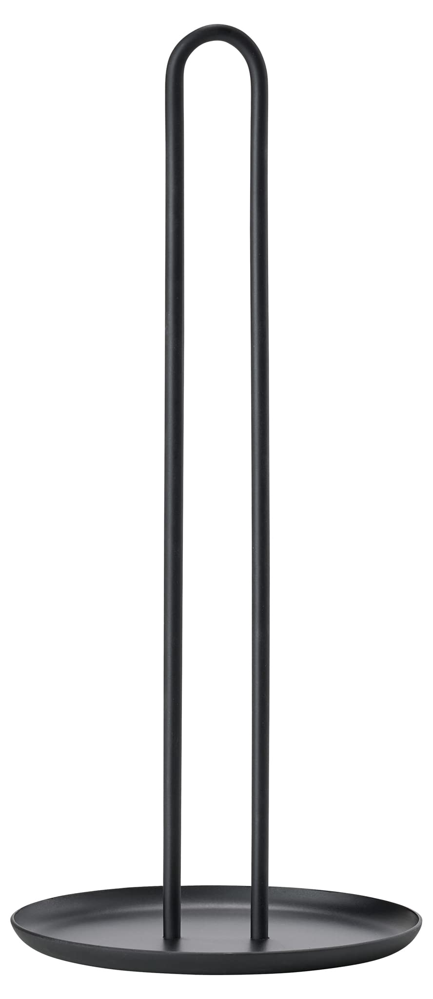 ZONE DENMARK Modern Black Countertop Paper Towel Holder - Single Towel Dispenser for Kitchen, Bathroom & Office - Sleek Design, 1 Count