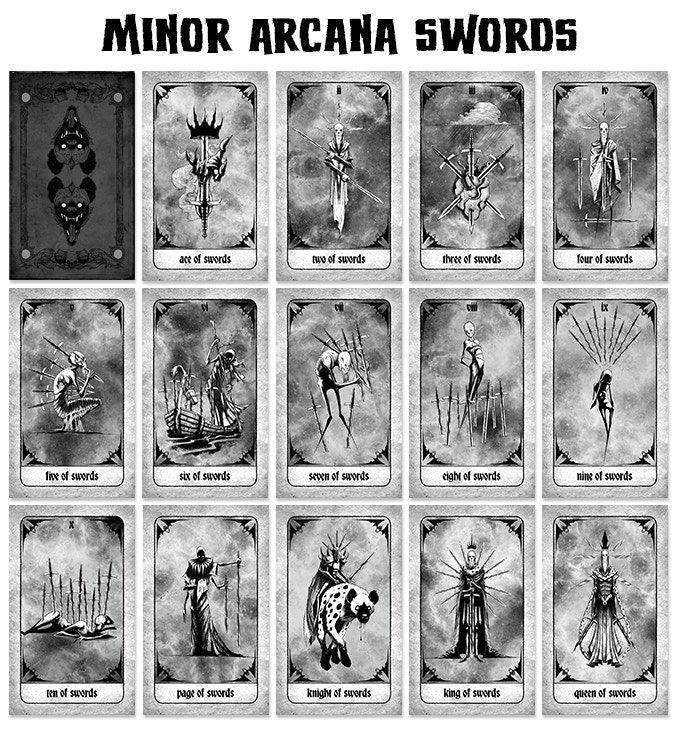 Shawn Coss Gothic Art Tarot Deck - 78 Cards with Guidebook for Divination, Meditation & Spiritual Growth | Perfect for Beginners & Advanced Readers
