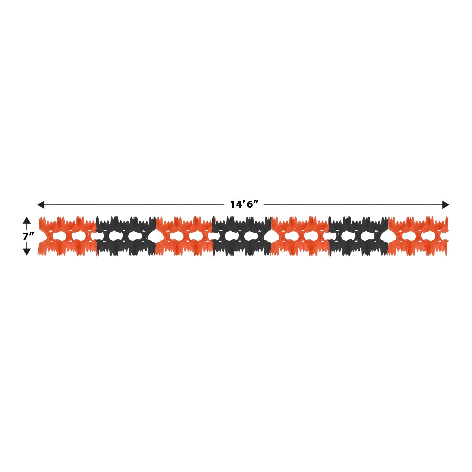 12 Pack Beistle Halloween Garland Decorations - Orange and Black Party Decor for Halloween, Fall Festivals, and Home Decor