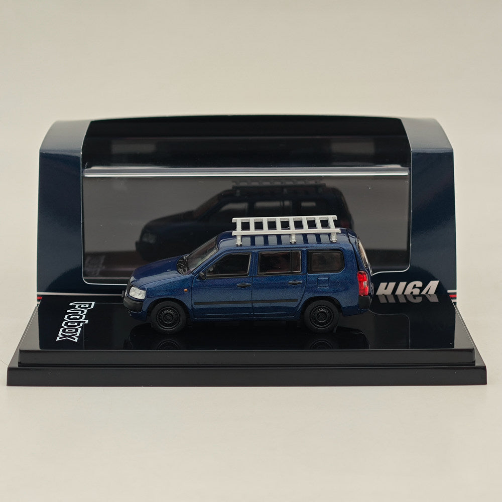 1/64 Scale Hobby Japan Toyota Probox Customized Version with Roof Carrier - Blue HJ642062BL - Perfect for Diecast Collectors and Car Enthusiasts
