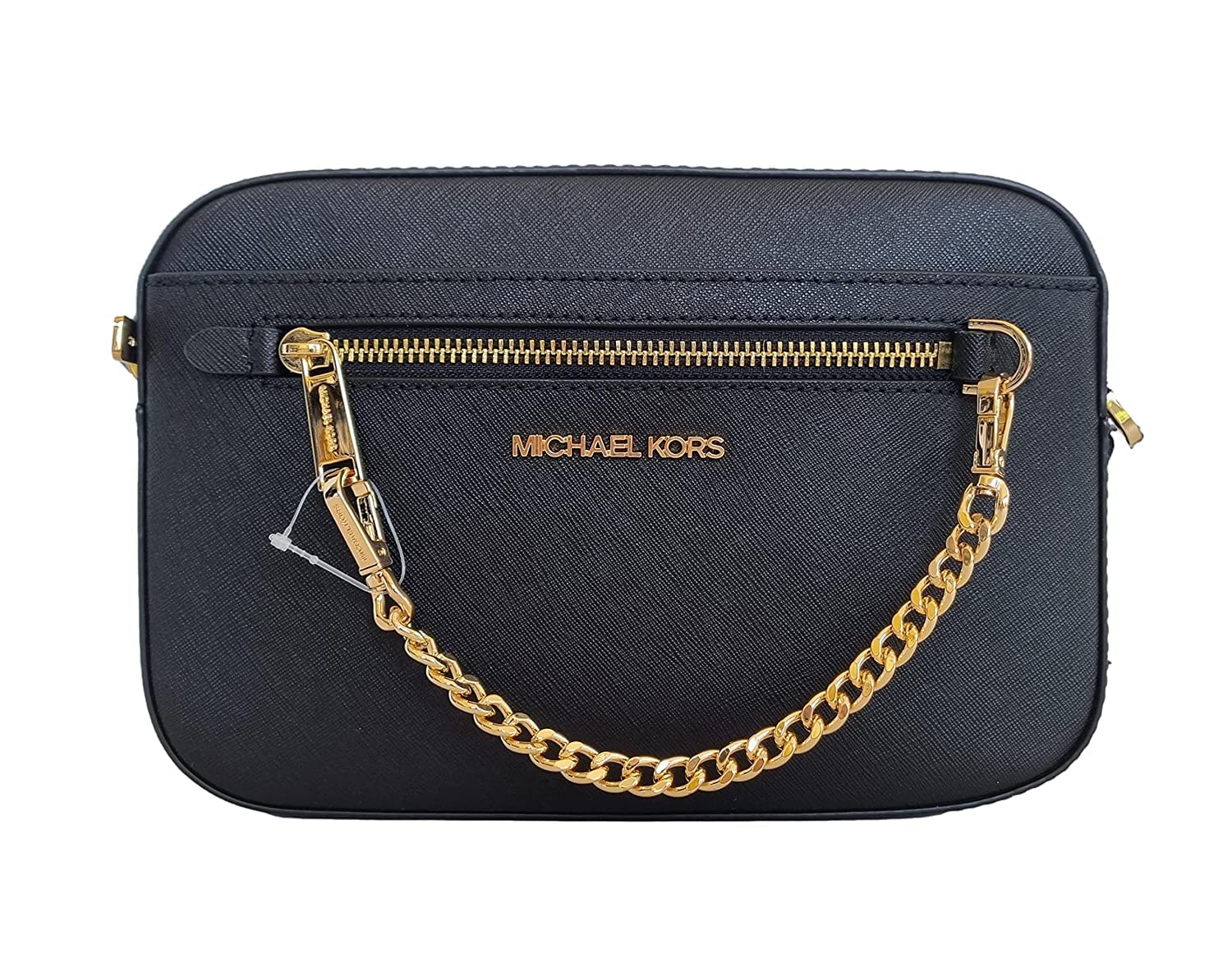 Michael Kors Women's Jet Set Large East West Chain Crossbody Bag - Stylish Leather Shoulder Purse for Everyday Use, Work, Travel & Date Night
