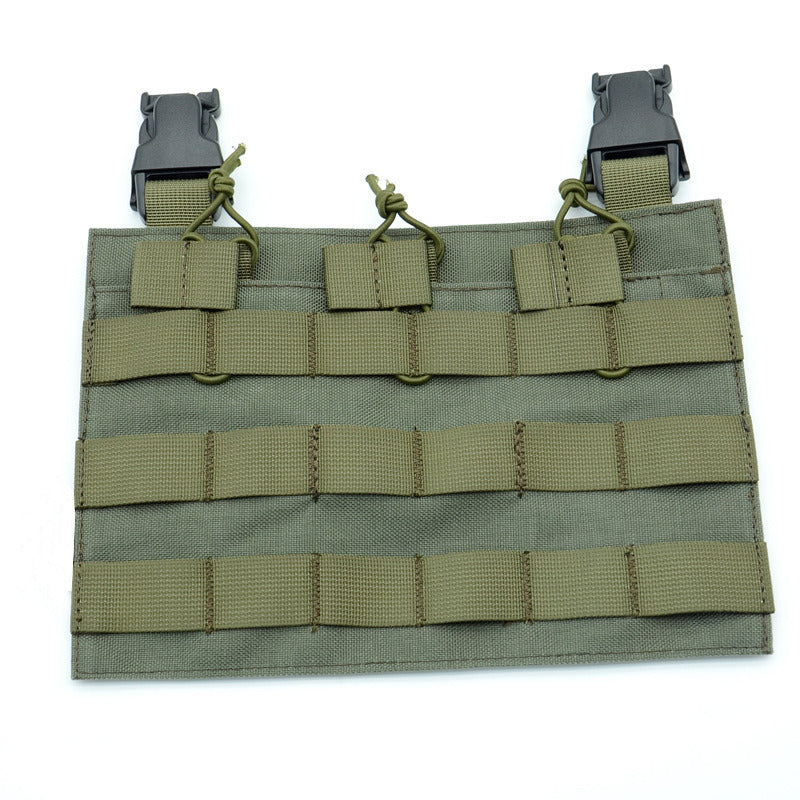 Tactical MOLLE Front Flap Vest - Triple Panel Military Chest Rig for Outdoor Hunting, Airsoft & Survival Gear - Perfect for Tactical Missions & Adventure Sports