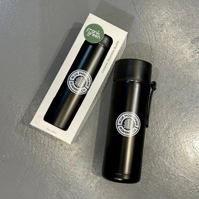 Frank Green 595ml Stainless Steel Ceramic Reusable Water Bottle with Straw - Eco-Friendly Insulated Drinkware for Gym, Office & Outdoor Activities