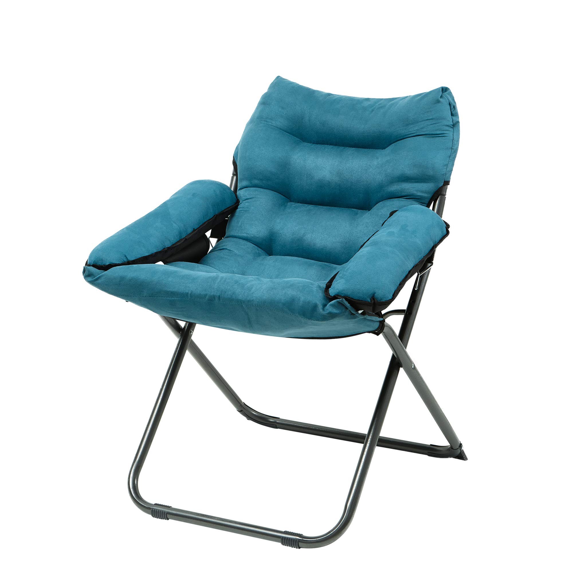 Plush Extra Tall DormCo Club Chair in Teal Lake Blue - Comfortable Lounge Chair for Dorm Rooms, Apartments & Living Spaces