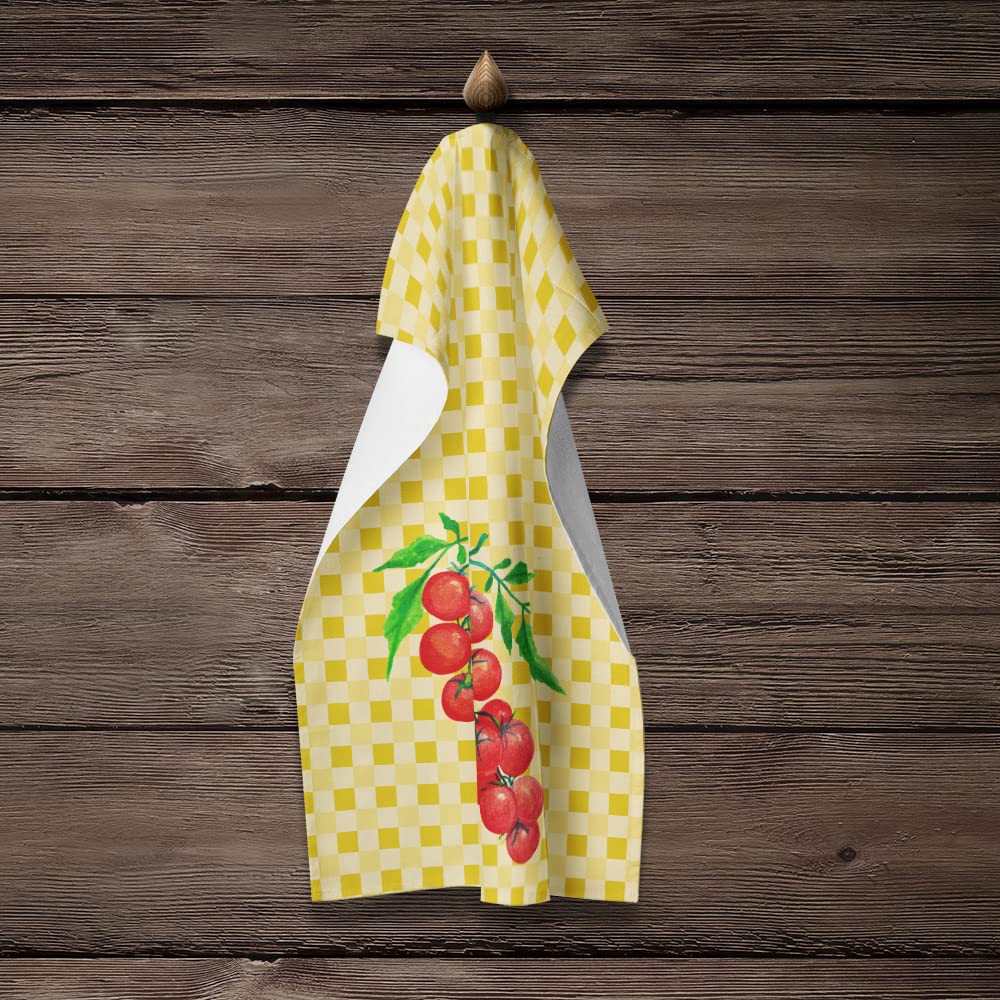 Caroline's Treasures BB7194KTWL Cherry Tomato Kitchen Towel Set - Decorative Dish Cloths, Hand Towels for Kitchen & Bathroom, Soft Face & Tea Towels (Perfect for Hosting Guests, Everyday Kitchen Use & Bathroom Decor)