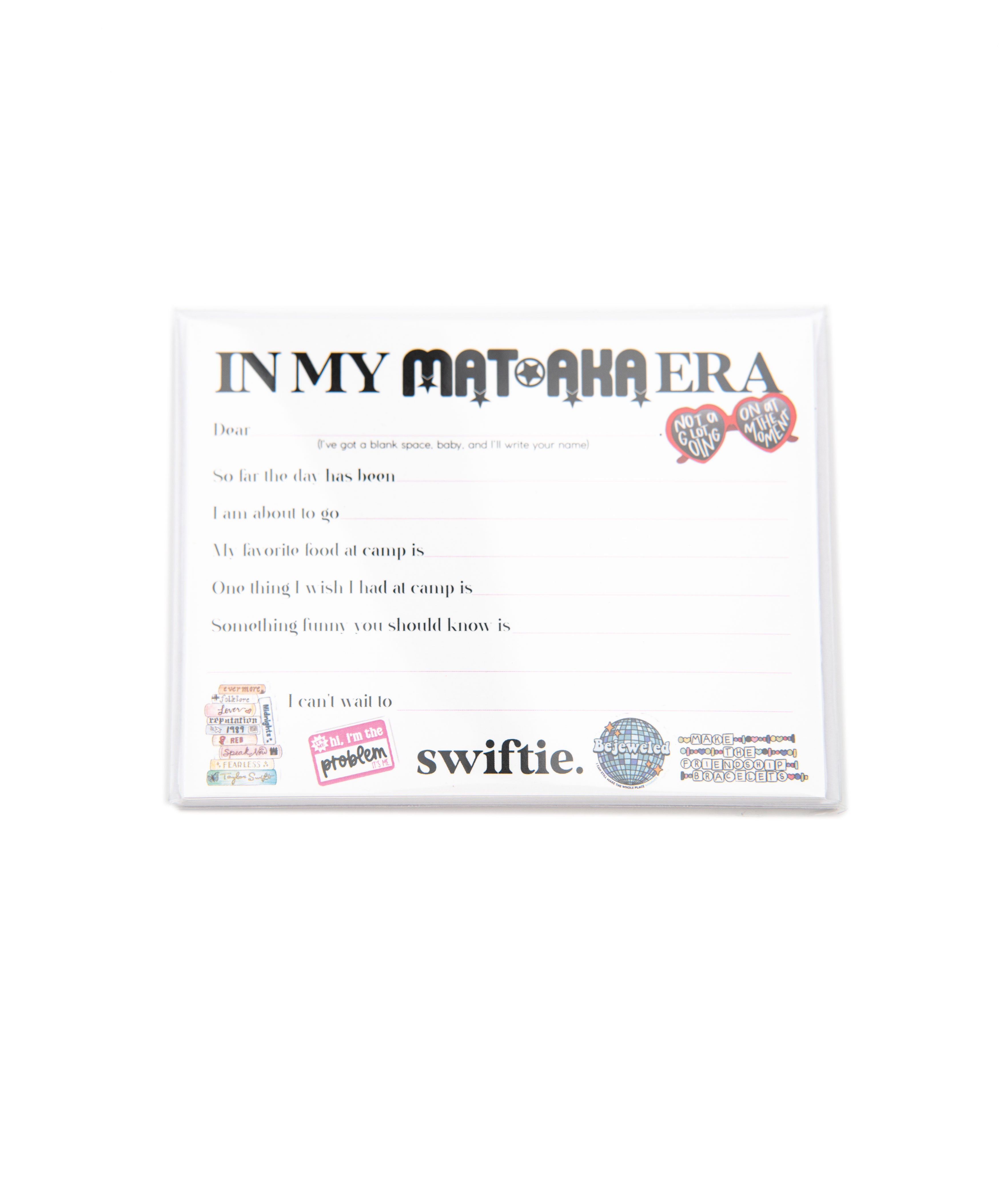 Taylor Swift Themed Fill-in-the-Blank Notecards - Pack of 8 | Perfect for Fan Letters, Party Games & Memory Keepsakes