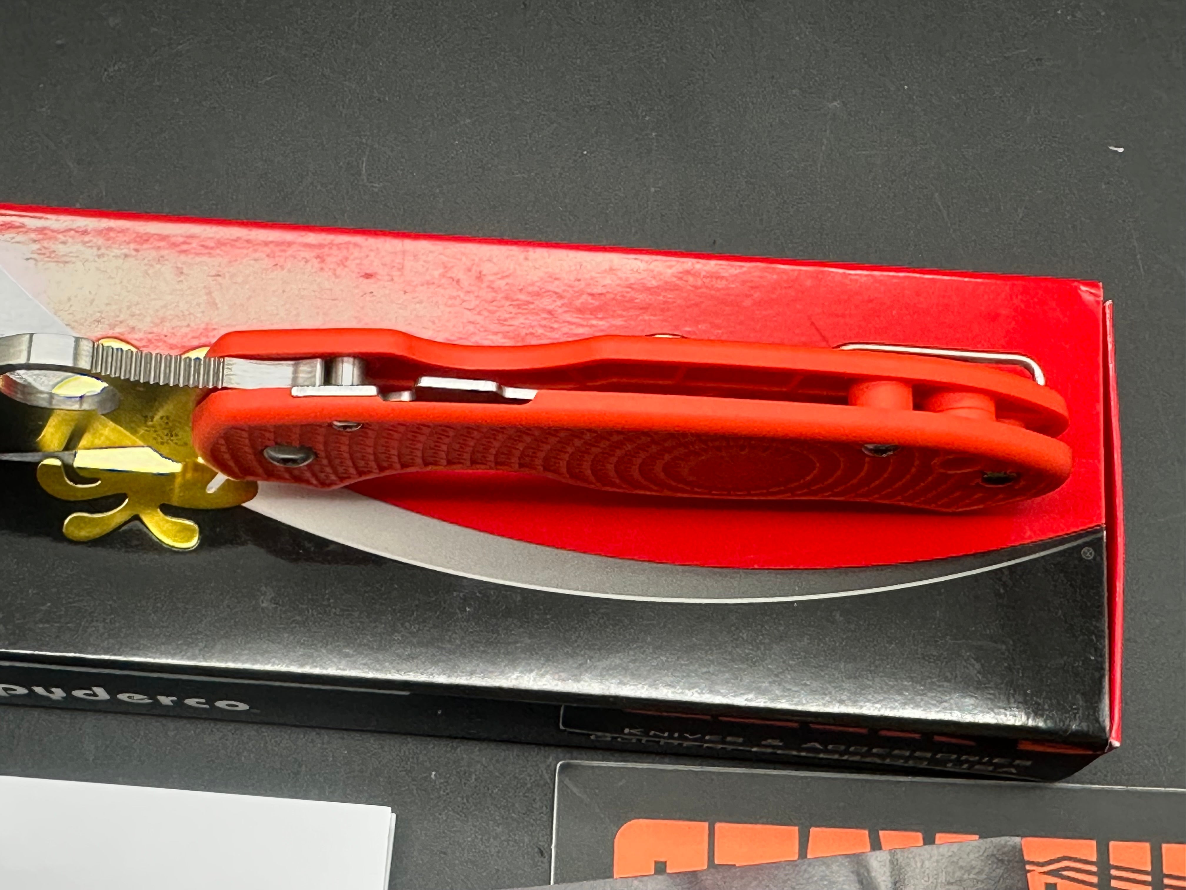 Spyderco Para 3 Lightweight Folding Knife - Cutlery Shoppe Exclusive CTS XHP Satin Blade & Orange FRN Handle - EDC Pocket Knife for Outdoor, Camping, and Everyday Carry