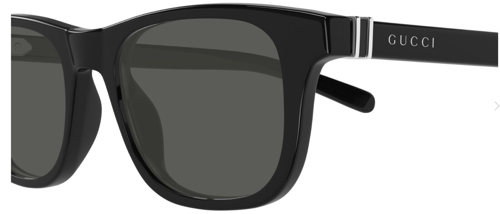 Gucci GG1671S 005 Black/Grey Soft Square Men's Sunglasses - Polarized UV Protection for Driving, Travel & Outdoor Activities