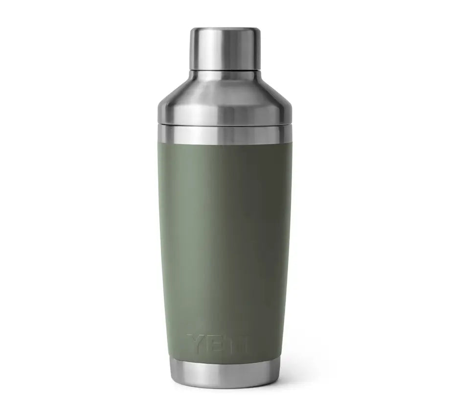 20 oz Rambler Cocktail Shaker in Camp Green - Premium Stainless Steel Bar Tool for Mixing Drinks at Home, Parties & Outdoor Camping