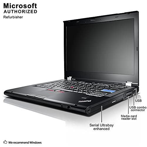 Lenovo ThinkPad T420 Laptop - Intel Core i5-2410M 2.3GHz, 8GB RAM, 320GB HDD, Windows 10 Pro (Certified Refurbished) | Business & Office Computing, Remote Work, College Student Essentials