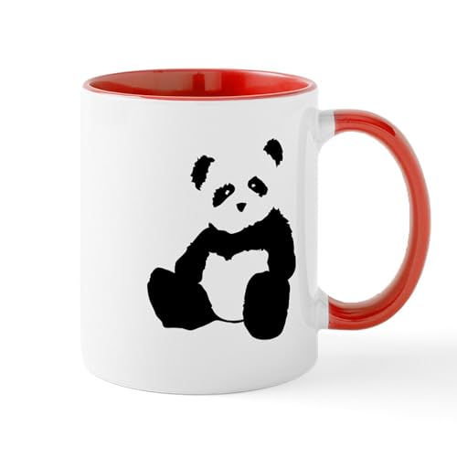 White/Red Inside - Panda Mugs