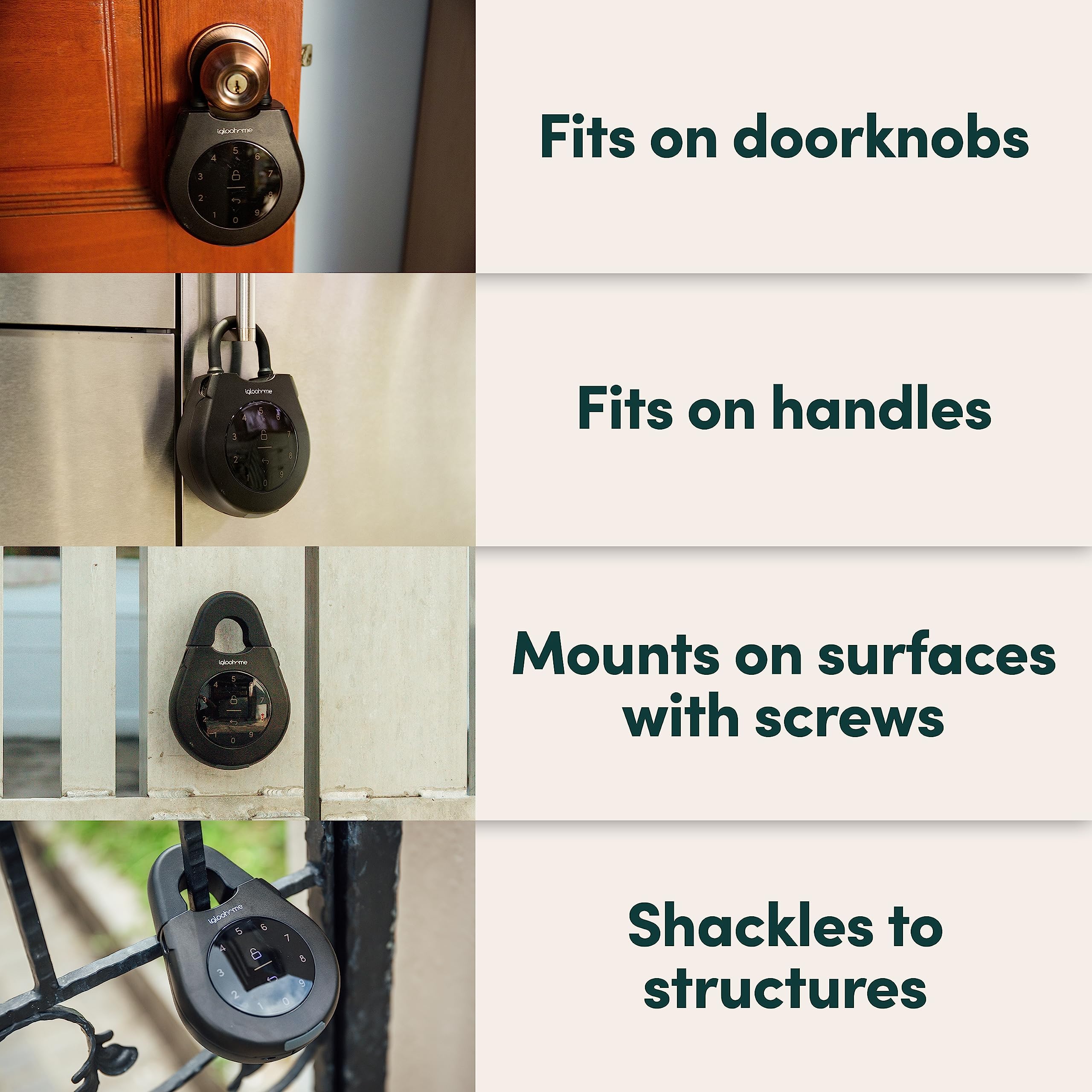 IGLOOHOME Smart Lock Box 3 - Keyless Entry Electronic Key Box with Remote Access - Secure Storage for Home, Vacation Rental & Airbnb Use