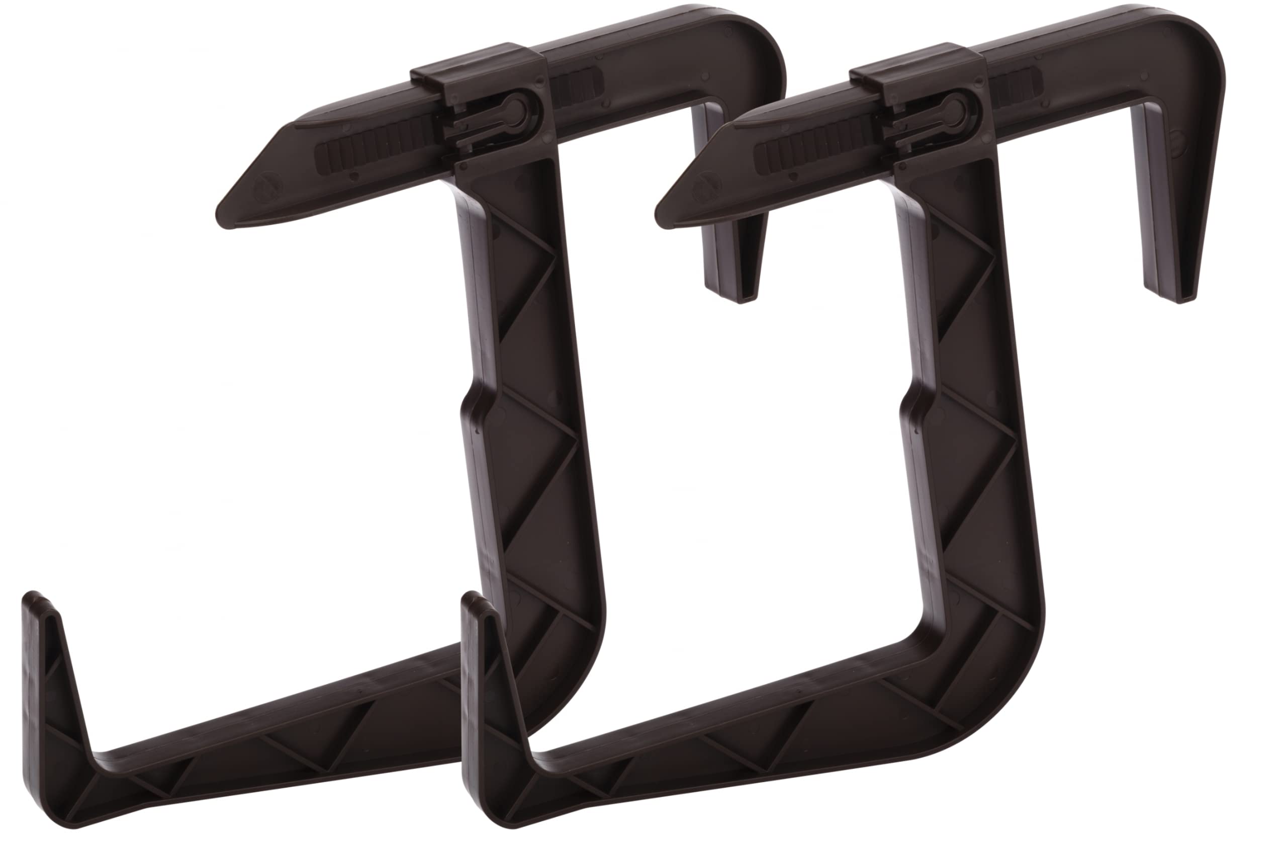 Dunes Clamp-on Universal Fit Adjustable Planter Box Rail Brackets for Balcony Fence - Fits x-x
