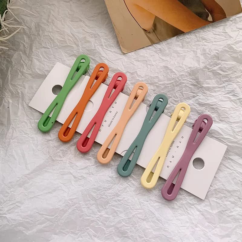 Ghelonadi Matte Geometric Hair Clips for Women - No Trace Hollow Design Fashion Hair Accessories (6-Piece Set, Multicolor) | Perfect for Everyday Styling, Office, Parties & Special Occasions