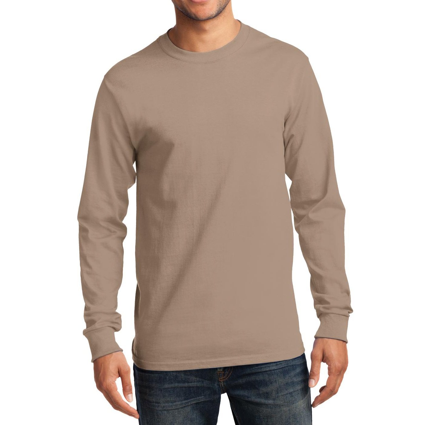 Premium Men's Long Sleeve Basic T-Shirt - Soft Cotton Crewneck Casual Top for Everyday Wear | Ideal for Work, Gym & Layering