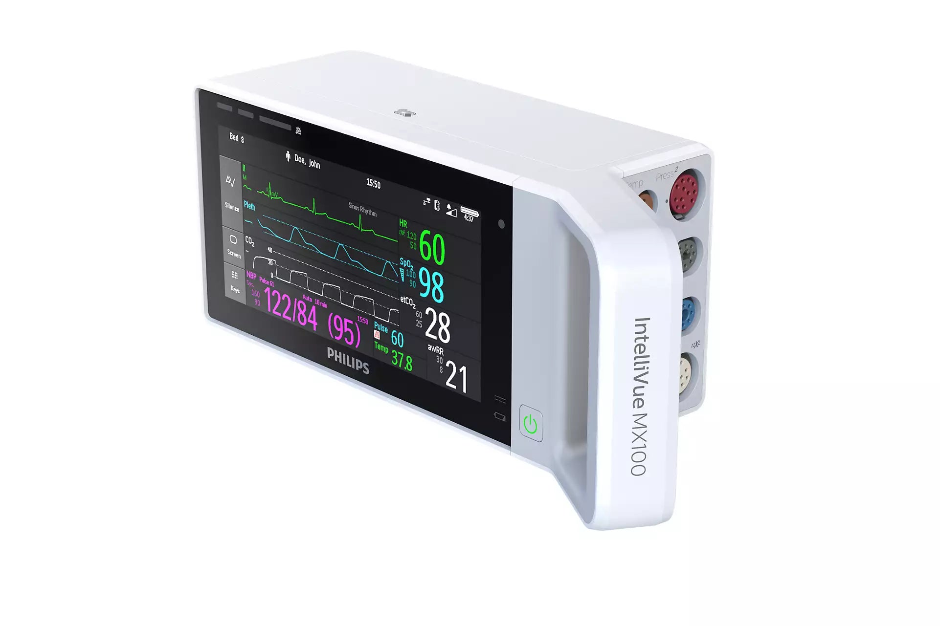 Philips MX100 Vital Signs Monitor - Accurate Blood Pressure, Oxygen & Heart Rate Tracking for Home & Clinic Use - Perfect for Seniors & Patients with Chronic Conditions