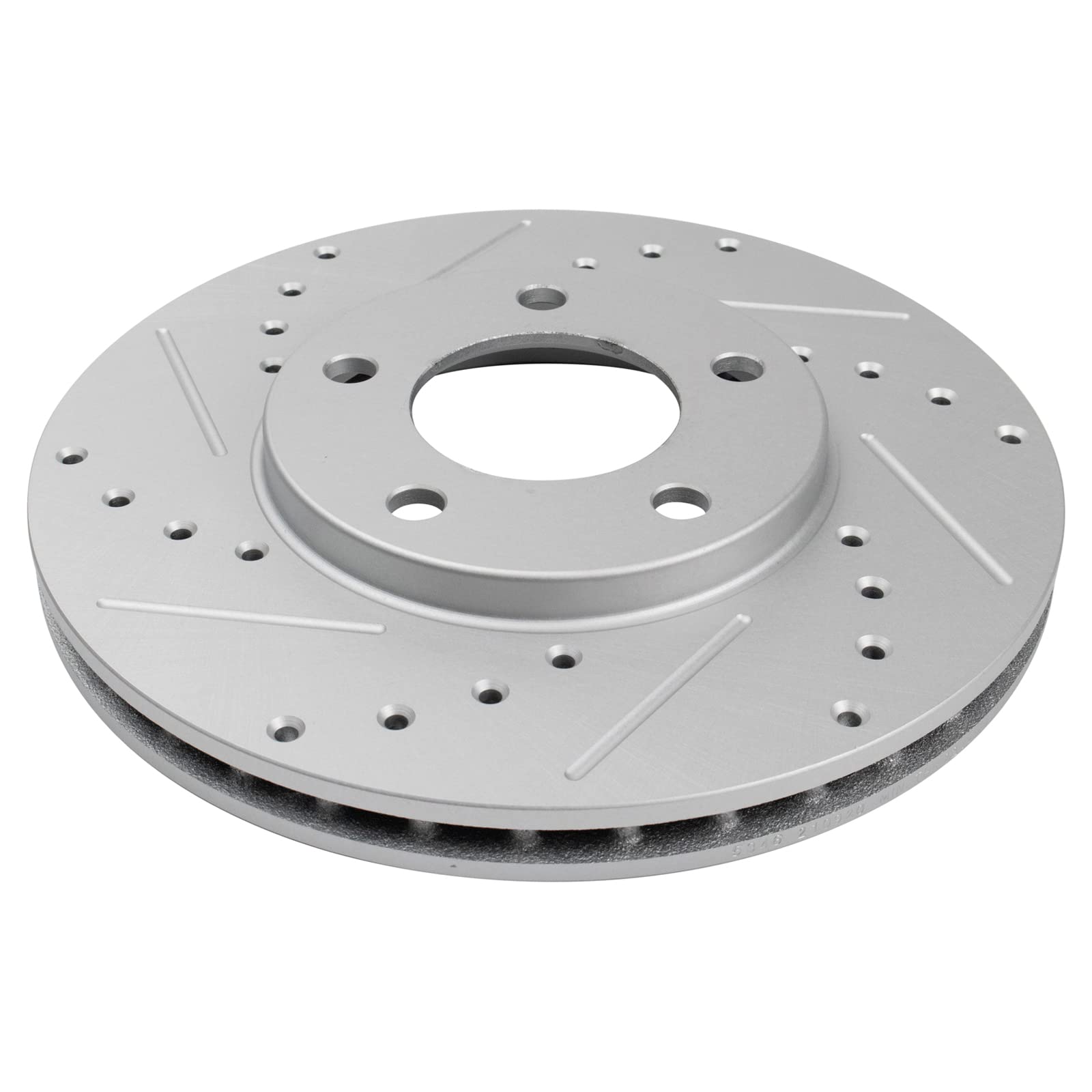 TRQ Front Wheel Hub Ceramic Brake Pad & Performance Rotor Kit for Dodge Caravan 2008-2020 - High Performance Braking System for Smooth & Safe Driving