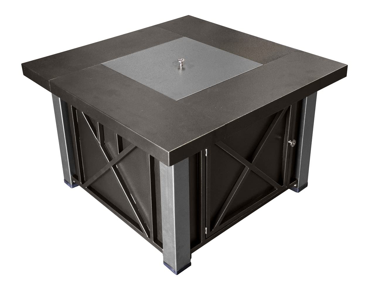 AZ Patio Heaters Outdoor Fire Pit - Hammered Bronze & Stainless Steel with Weatherproof Cover | Perfect for Backyard, Deck, Garden & Camping Gatherings