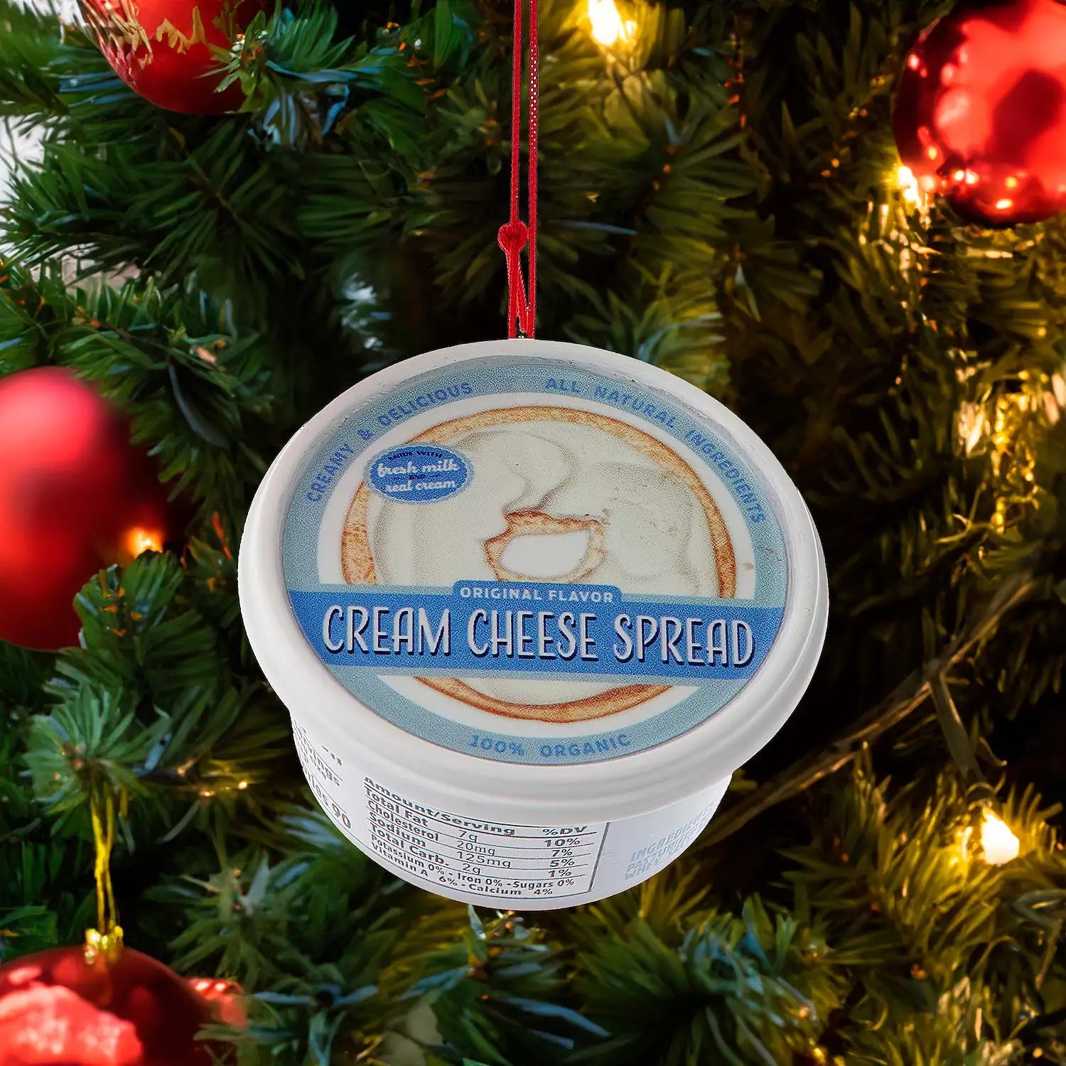 2.5 oz Mini Dipping Sauce Ornament - Hummus, French Onion Dip & Cream Cheese - Perfect for Party Favors, Gift Baskets & Holiday Decorations