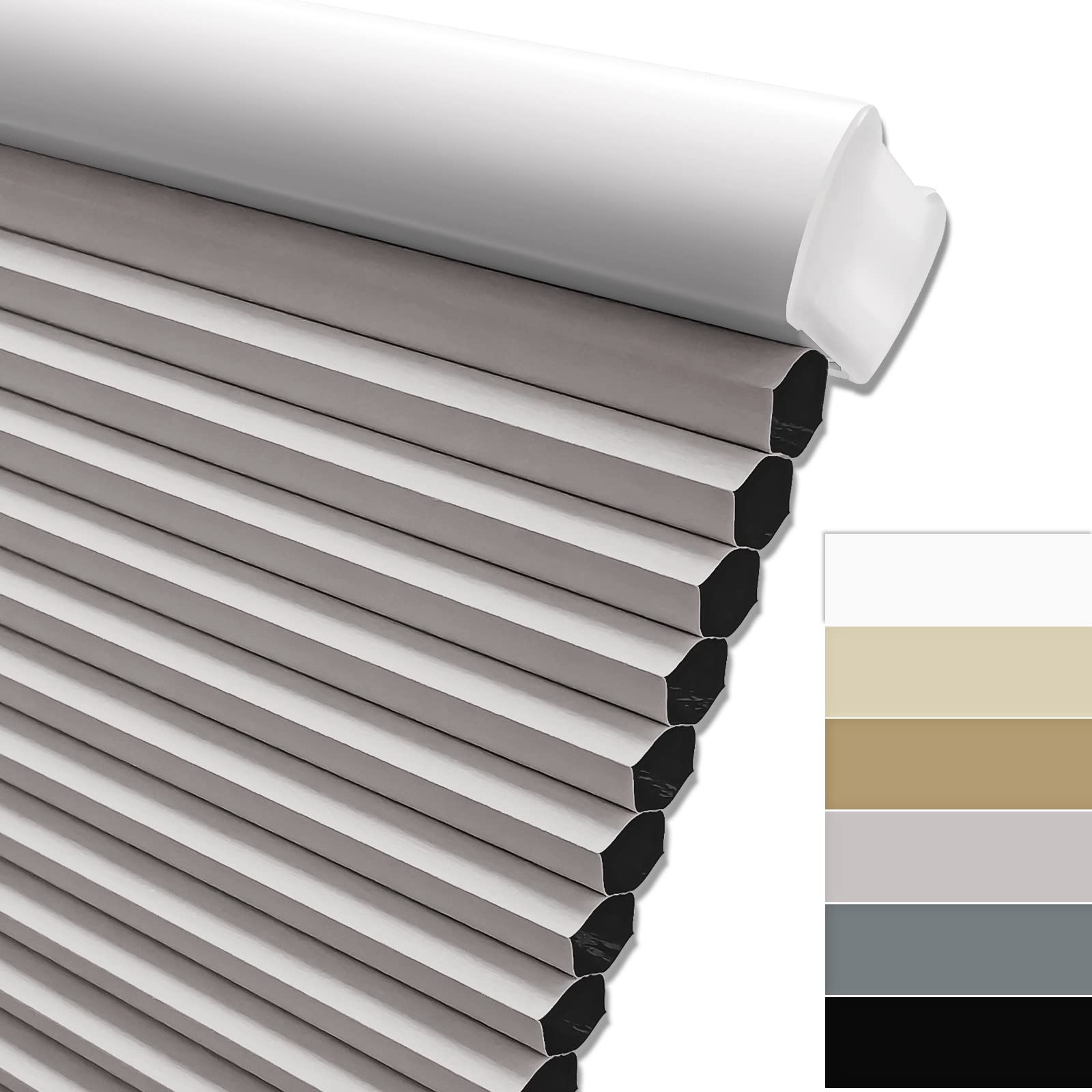 Keego Cordless Blackout Cellular Shades for Windows - Custom Cut to Size, 45.5