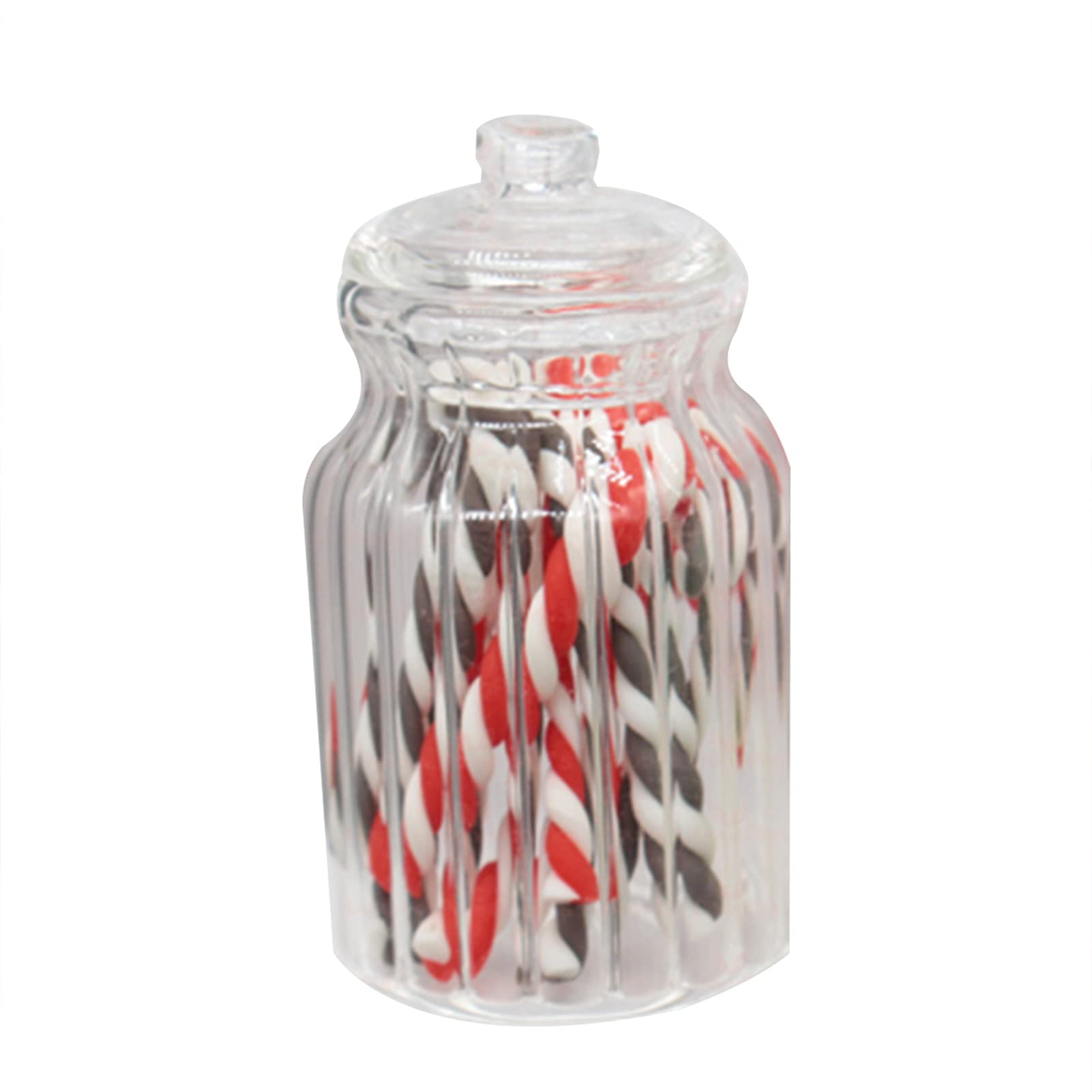 Miniature Glass Candy Jar - Realistic Dollhouse Kitchen Accessories for Miniature Food Display & Dollhouse Decor - Perfect for Dollhouse Kitchens, Miniature Scenes & Collectors