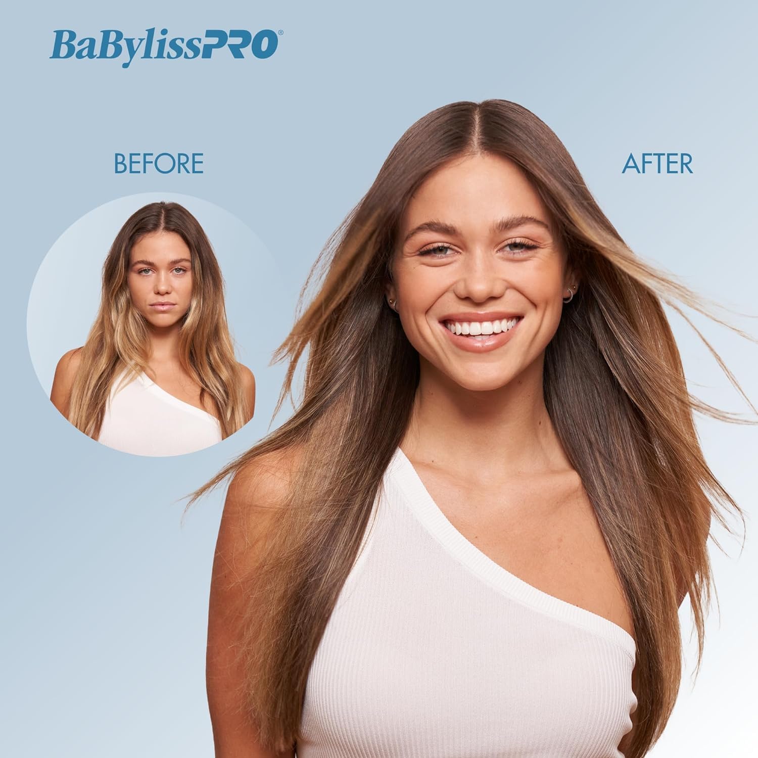 BaBylissPRO Nano Titanium & Ceramic Ultra-Slim Hair Straightener - Dual Voltage Flat Iron with Floating Plates for Salon-Quality Styling at Home & Travel