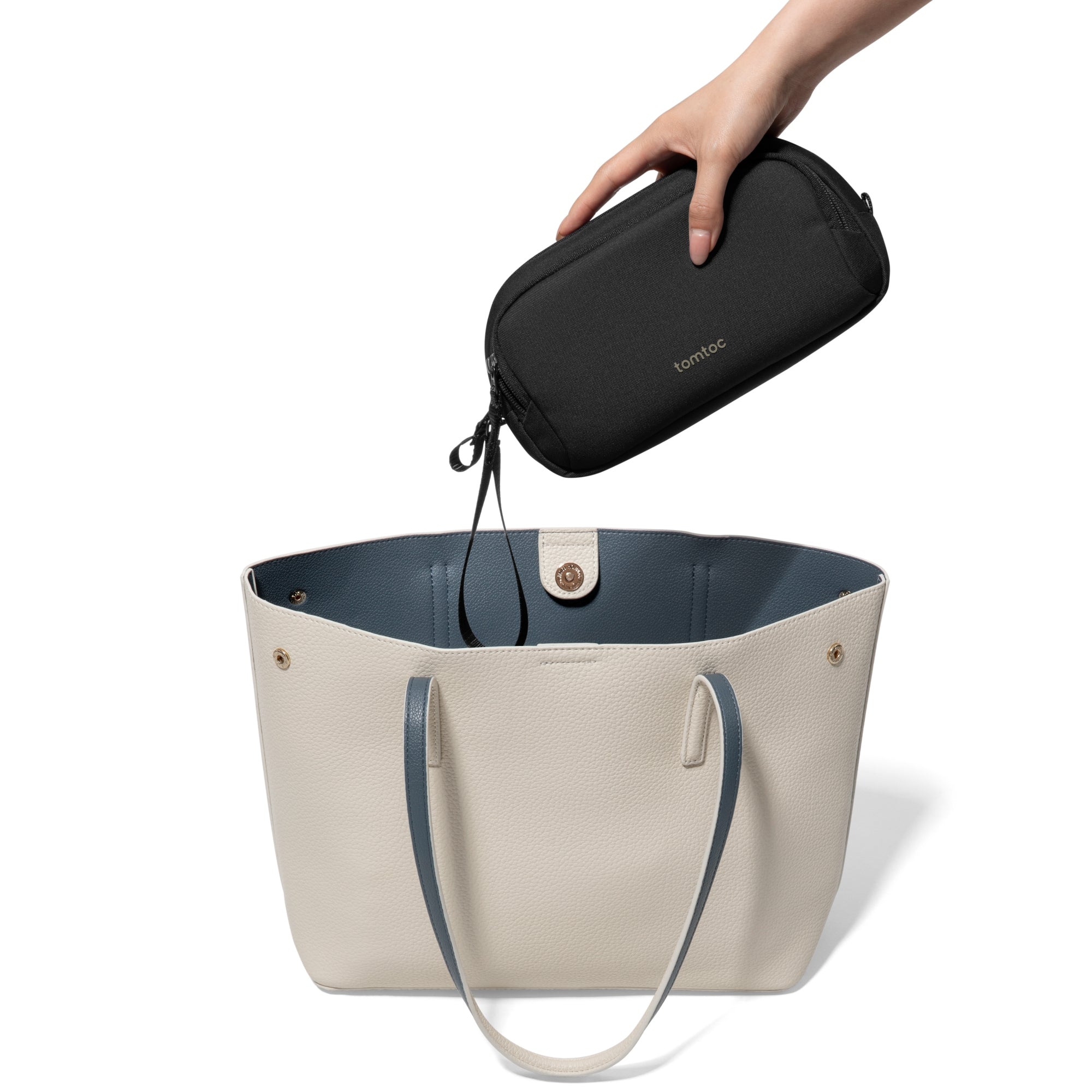T12 Electronic Accessory Pouch - Slim Lightweight Organizer for Phones, Cables & Small Gadgets - Perfect for Travel, Office & Daily Use