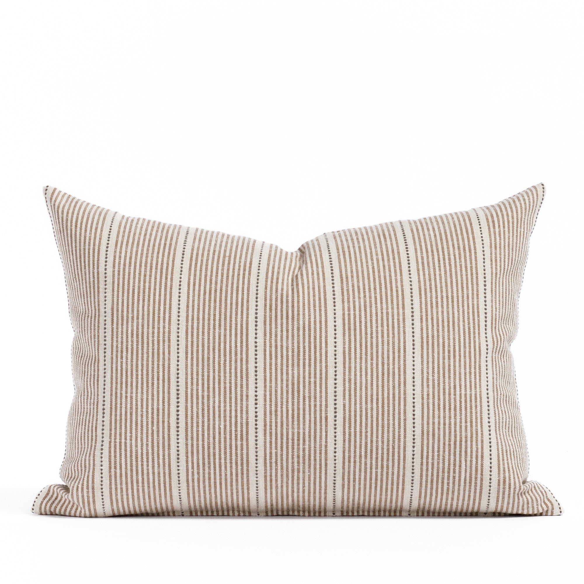 Harper Stripe 14x20 Lumbar Pillow for Couch & Bed - Coffee Brown Decorative Throw Pillow - Perfect for Living Room, Bedroom, and Home Decor
