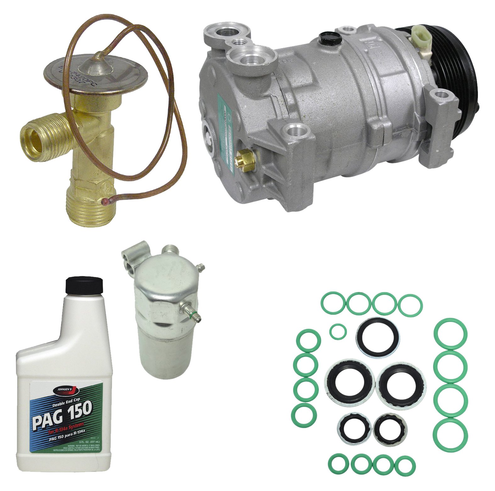 Universal Air Conditioner KT 3233 A/C Compressor and Component Kit - Replacement Parts for Car AC System - Perfect for Home, Auto Repair Shops & DIY Mechanics