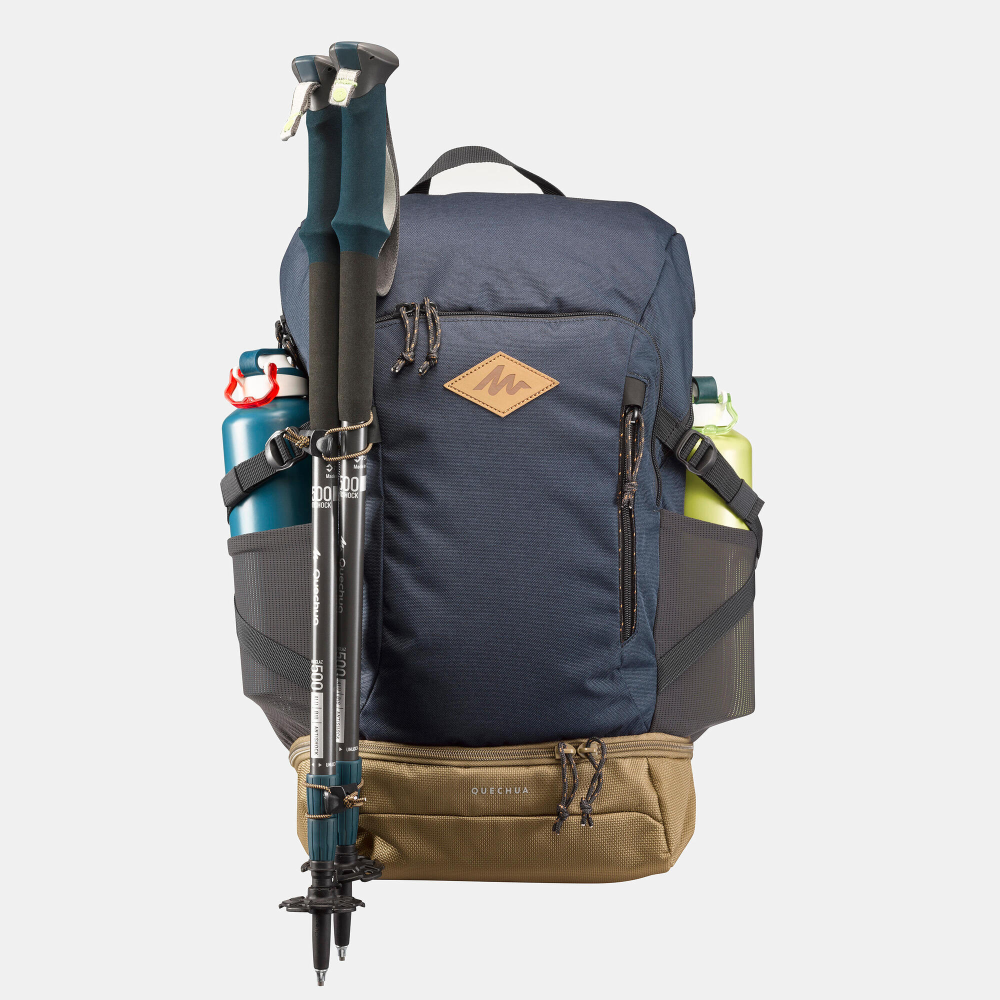 Quechua NH500 30L Hiking Backpack - Lightweight Water-Resistant Daypack for Outdoor Adventures, Camping & Travel