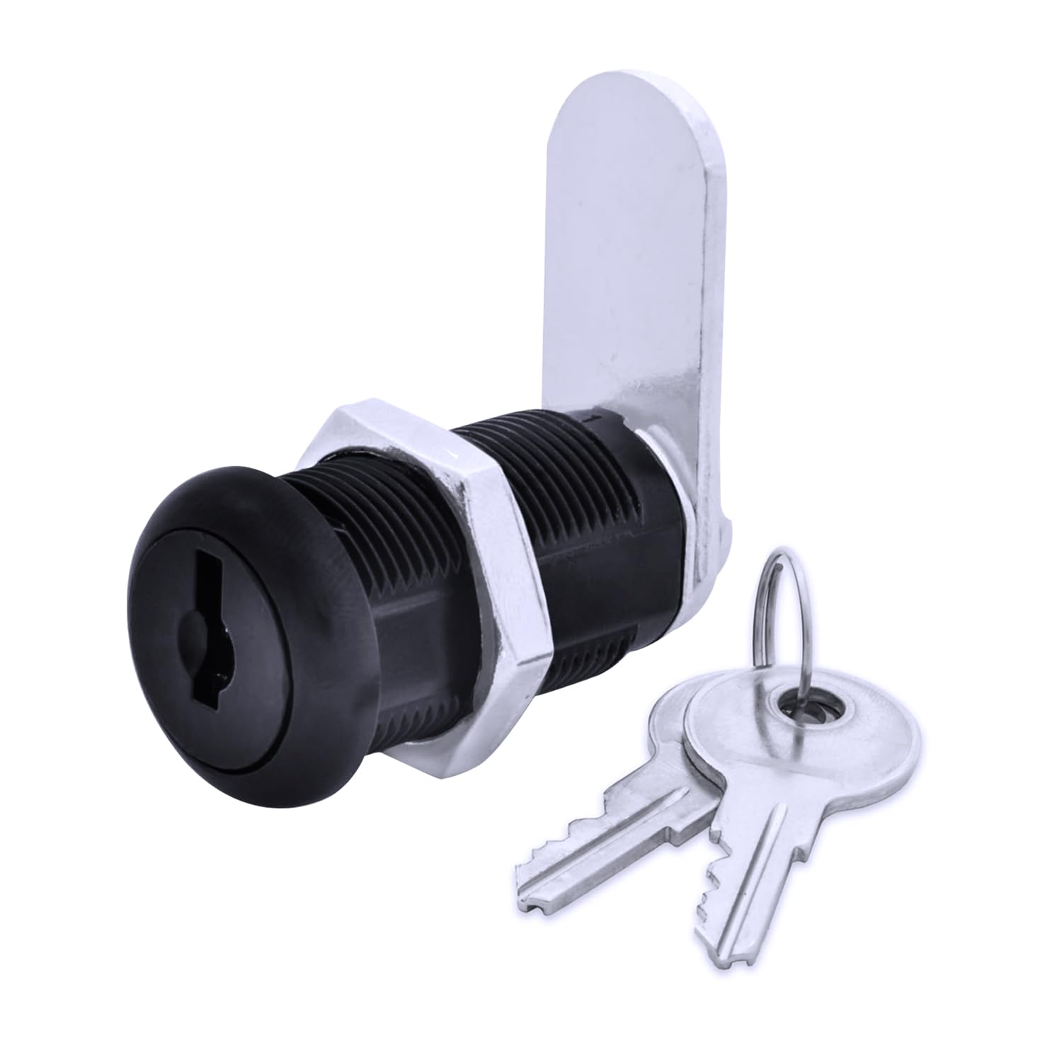 FJM Security 8900A-BLK-KD Disc Tumbler Cam Lock - Smart Home Cabinet Lock, Baby Proofing Solution & Drawer Lock for Home Improvement (1 1/8