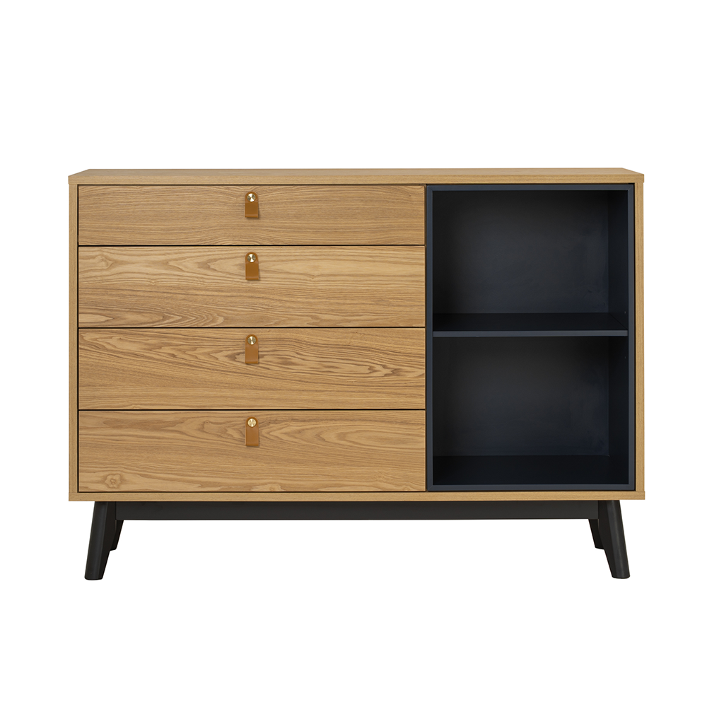 Nash Tall Side Board - Modern Wooden Console Table for Entryway, Living Room & Hallway | Stylish Storage Shelf & Display Cabinet for Home Decor