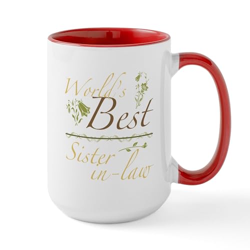 White/Red Inside - Vintage Best Sister In Law Large Mug