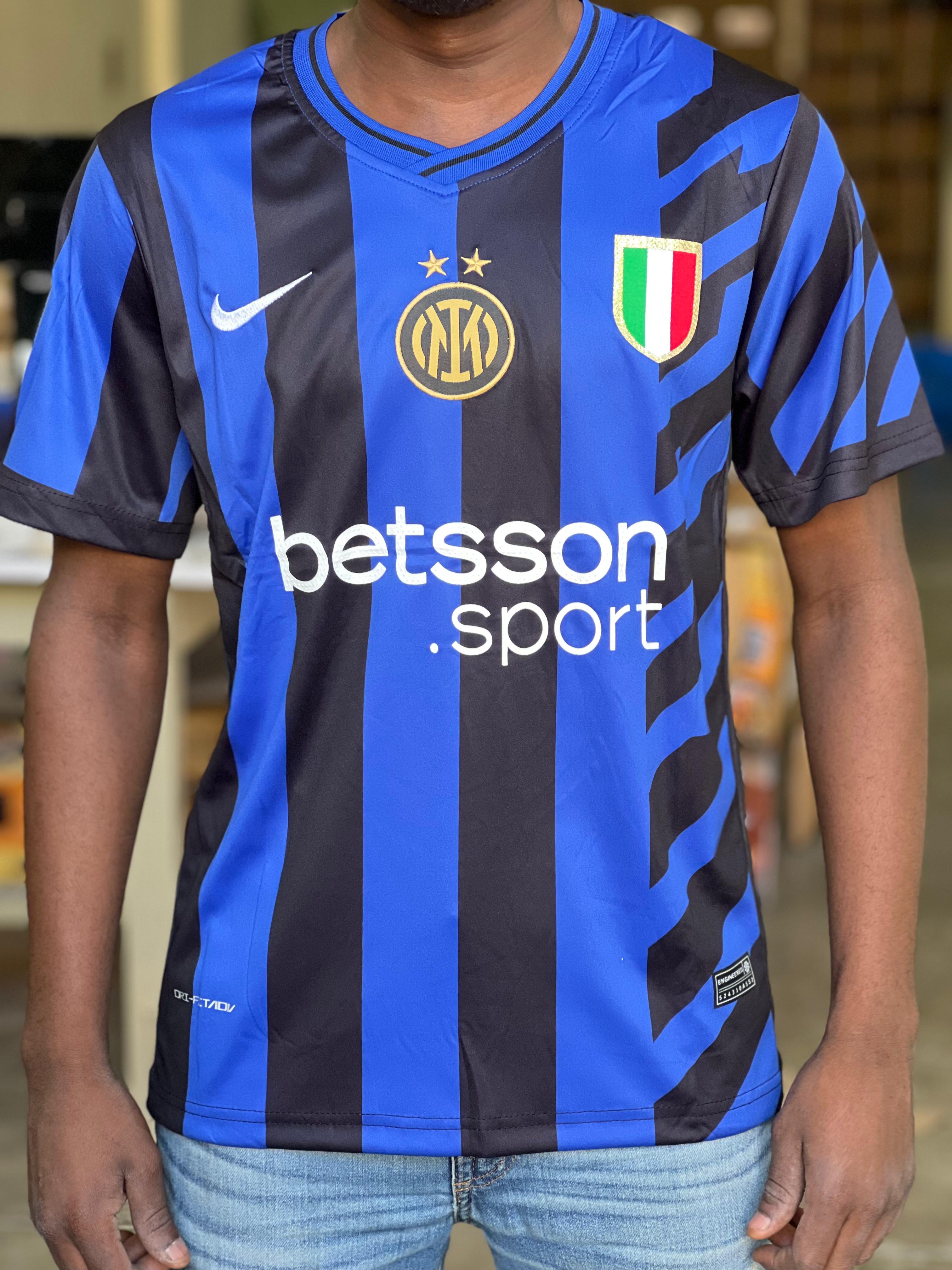 Official Inter Milan Home Jersey 2023-2024 - Authentic Fan Version Soccer Shirt for Men & Women - Perfect for Match Days & Football Gifts