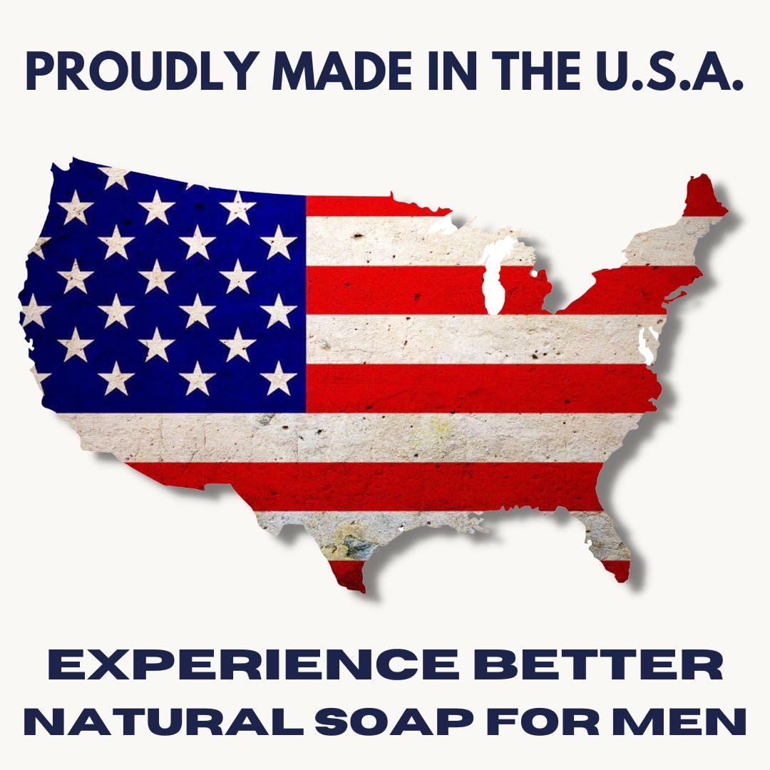 Natural Exfoliating Coffee Soap Bar for Men - Medium Grit with Coffee Grounds, Caffeinated Face & Body Cleanser | Perfect for Shaving Prep, Post-Workout Refresh & Gift Sets