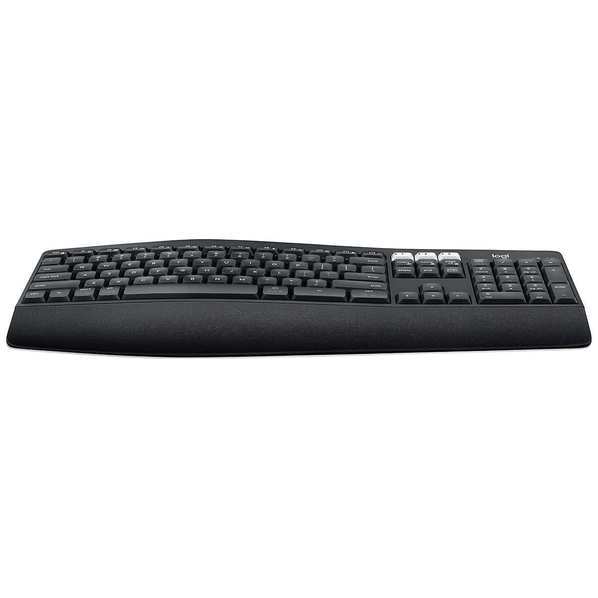 Logitech MK825 Wireless Keyboard and Mouse Combo - Ergonomic Full-Size Keyboard with Silent Click Mouse for Office, Gaming & Home Use - Compatible with Windows/Mac (Black)
