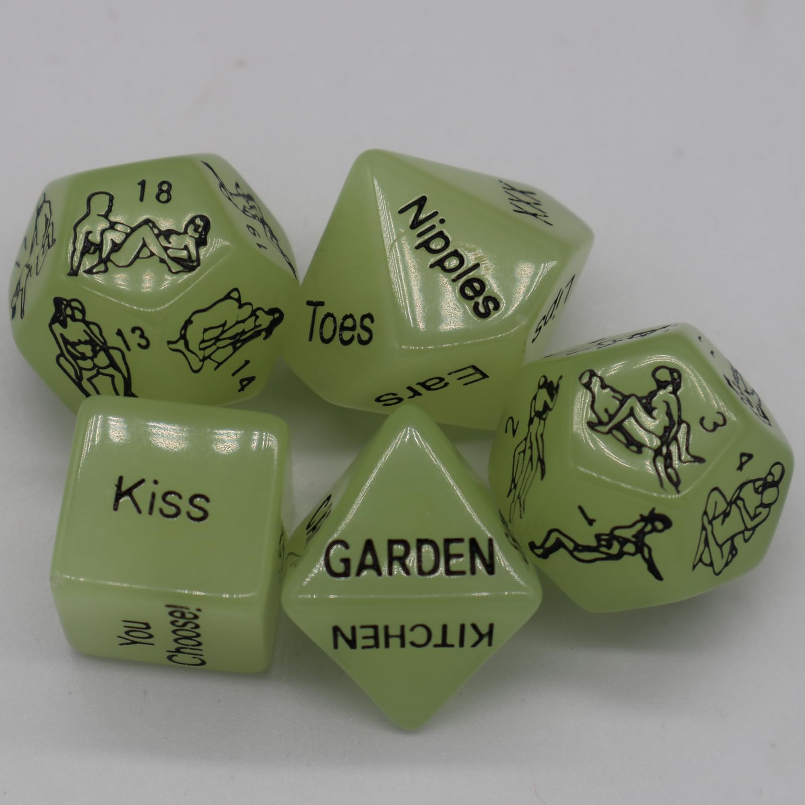 5-Piece Sex Dice Set for Couples - Naughty Adult Dice Game for Romantic Nights & Spicing Up Relationships - Perfect for Bachelor/Bachelorette Parties, Anniversary Gifts & Couples Game Night