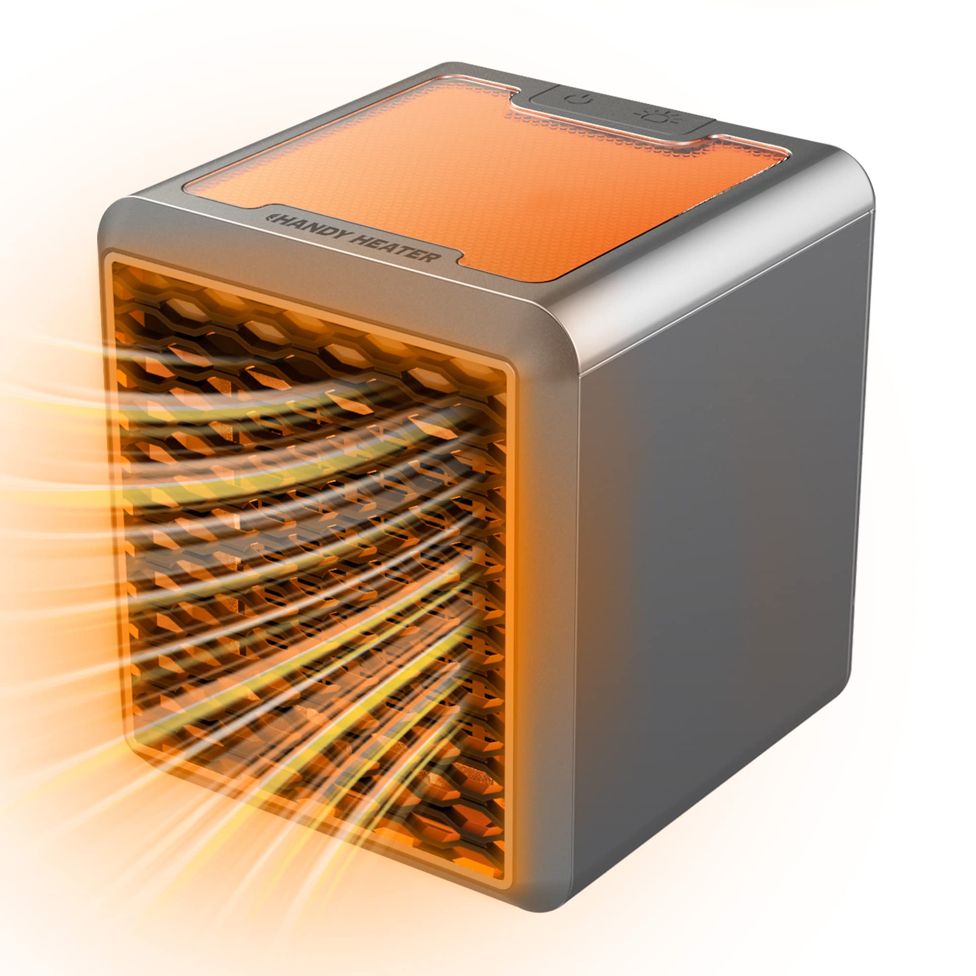 Ontel Handy Heater Pure Warmth 1200W Adjustable Ceramic Space Heater - Portable, Quiet & Energy Efficient Personal Heater for Bedroom, Office, Garage | Fast Heating for Winter, Perfect for Small Rooms & Workspaces