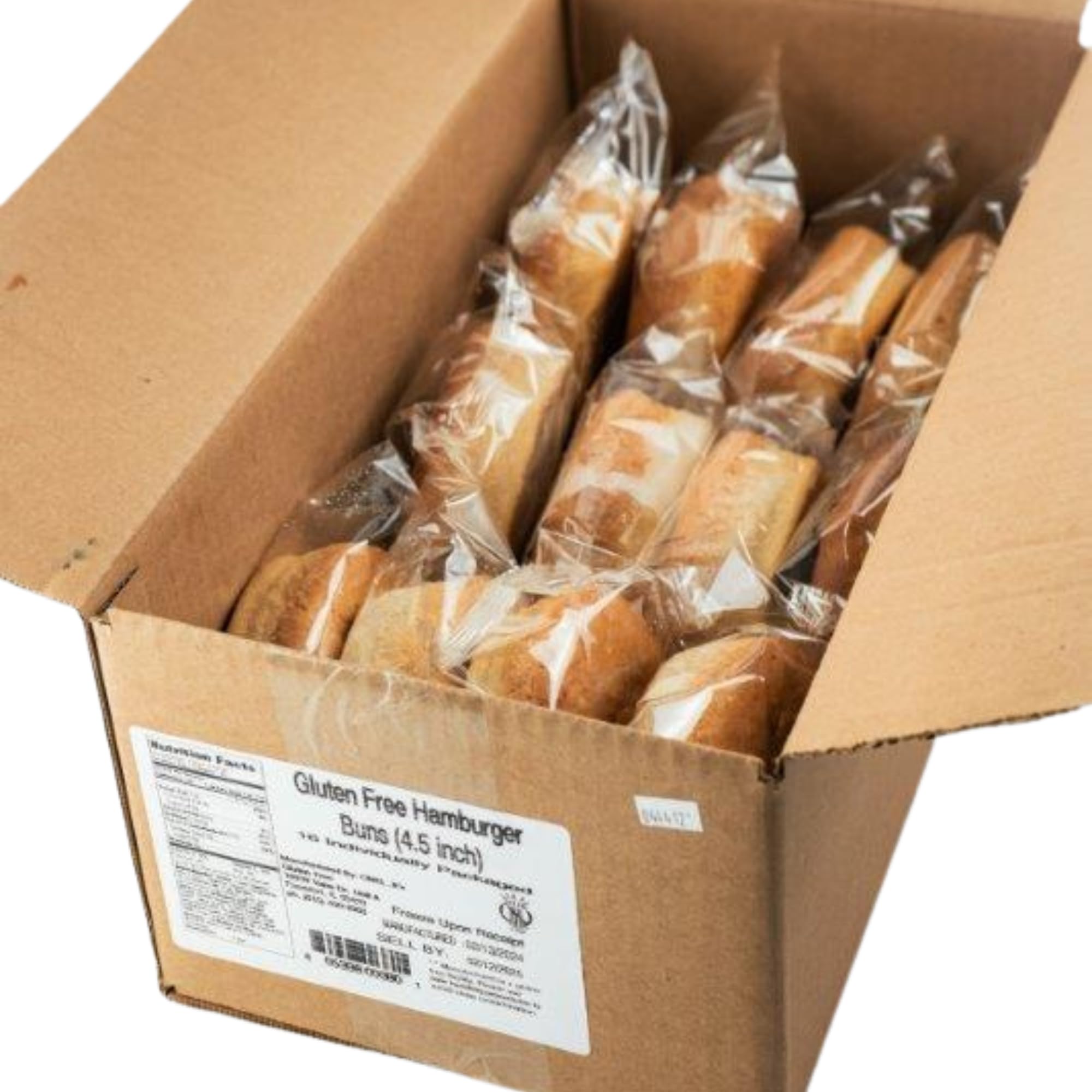 Gluten Free Hamburger Buns Frozen - 4.2 oz (Pack of 16) | Premium Gluten-Free Buns for Gourmet Chefs | Perfect for BBQs, Burgers, and Gluten-Free Diets