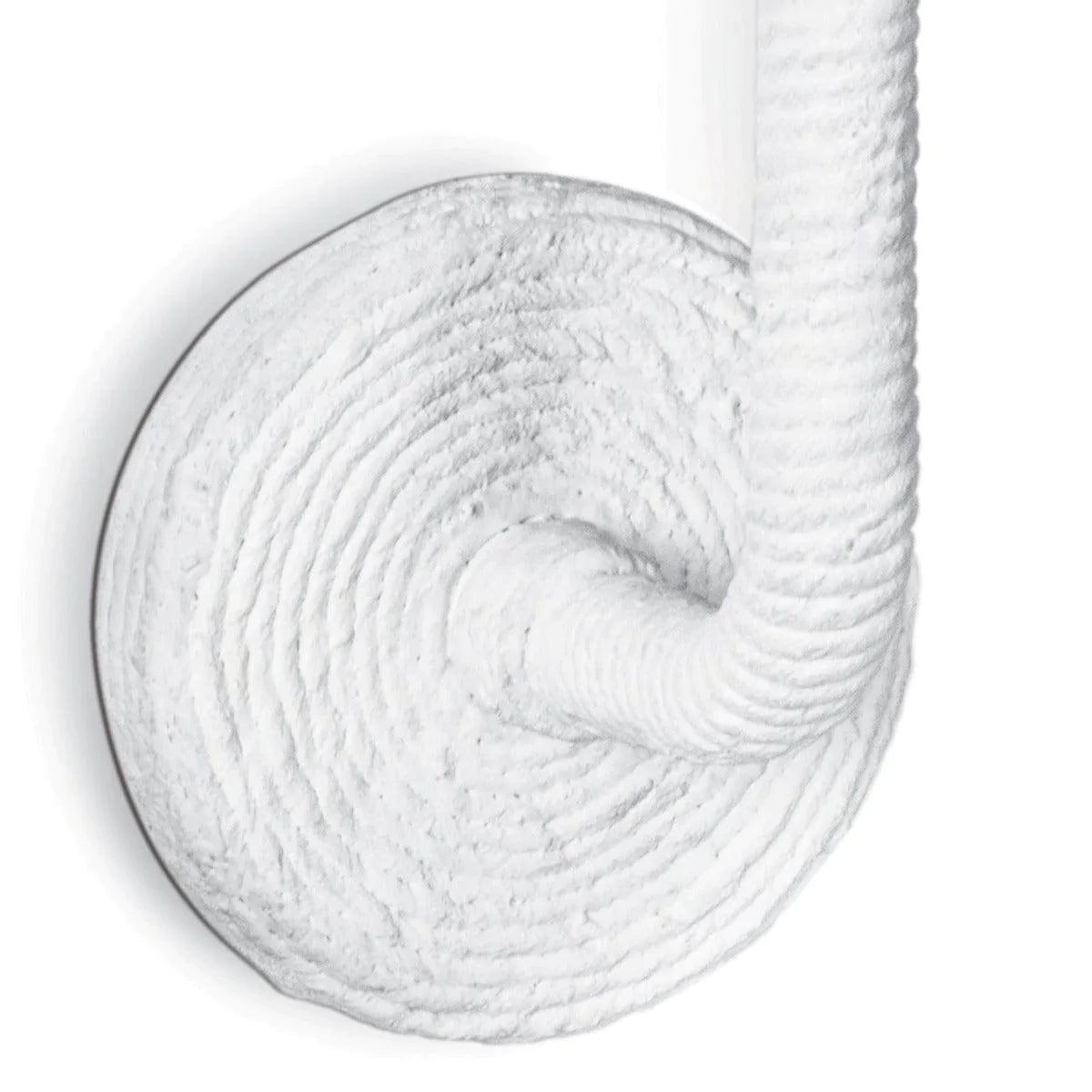 Coastal Living Borcay White Rope Textured Wall Sconce with Linen Shade - Modern Farmhouse Lighting for Bedroom, Living Room, and Hallway Decor