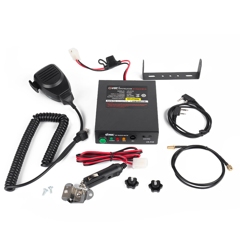 VGC VR P25U 400-470MHz Analog Radio Amplifier - High Power Signal Booster for Two-Way Radios, Walkie Talkies & Ham Radio Communication - Ideal for Outdoor Adventures, Security Teams & Emergency Response