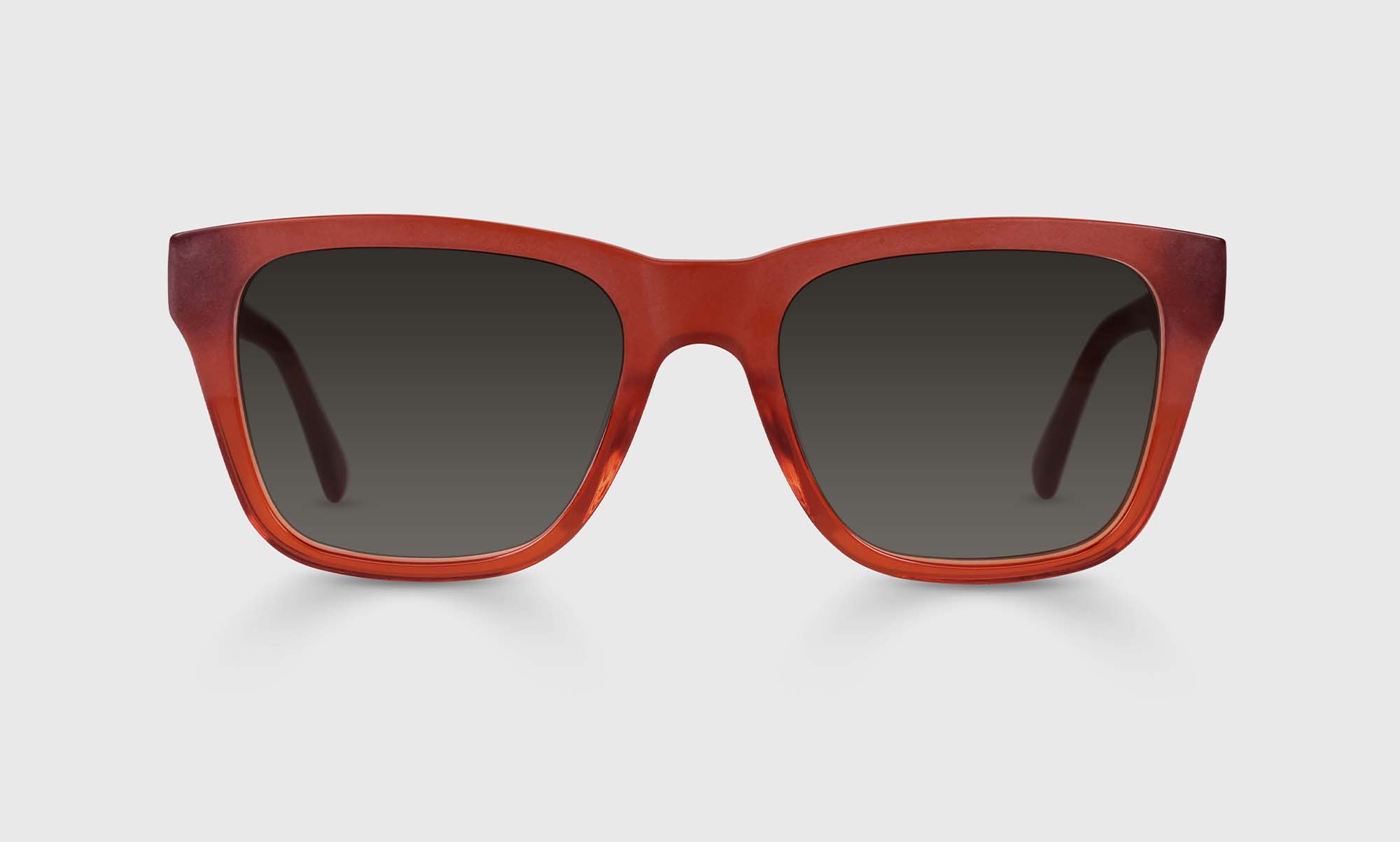 Kvetcher Wide Color 76 Half Matte Rust Orange Eyeglass Frames for Men & Women - Stylish Reading Glasses for Office, Driving, and Daily Wear