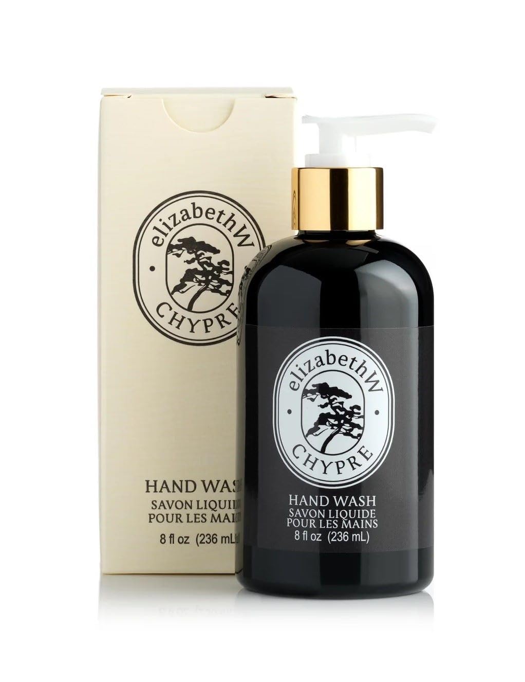 Elizabeth W Chypre Luxury Hand Wash - 8 fl oz / 236 ml - Clear, Refreshing & Moisturizing - Perfect for Bathroom, Kitchen & Guest Washrooms - Vegan & Cruelty-Free