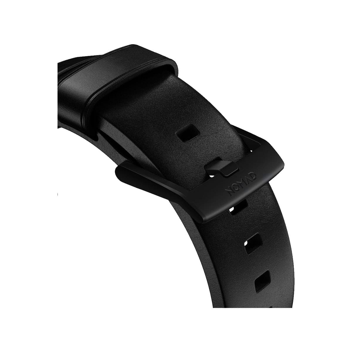 NOMAD Modern Leather Band for Apple Watch Series 8/7/6/SE (45mm/49mm) - Black Horween Leather Strap with Black Hardware | Durable & Stylish Replacement Band for Work, Travel & Everyday Wear
